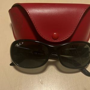 Ray Ban Polarized Sunglasses.  Black frames.